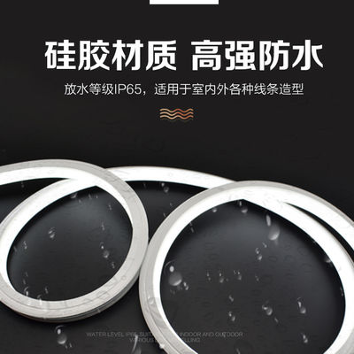 1000lm DC 12V IP55 Silicone LED Strip Light per decorazioni esterne / interne