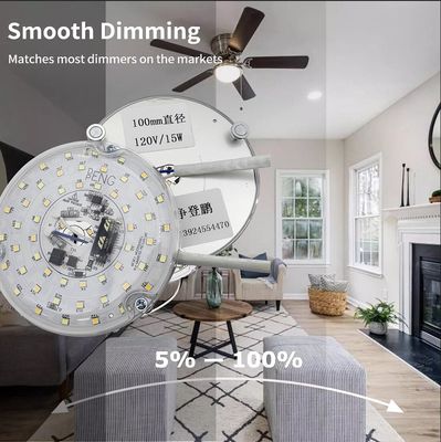 120V 15W driverless Dia 100mm LED Light per Led Fan Light con certificato ETL sostituzione di soffitto di ventole LED