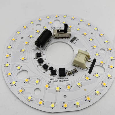 Dia125mm 4.9inch 24W LED Ceiling Fan Light Kit Retrofit Ceiling Light Replacement Kit 5CCT 3000K 3500K 4000K 5000K 6000K Regolabile 12W 18W 24W Switch, 2800LM 120V ETL 2 4 Watt