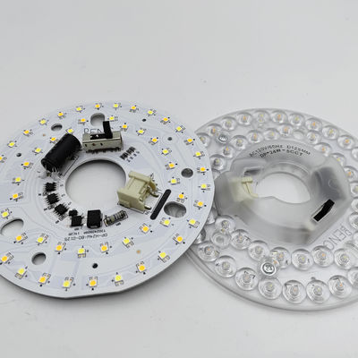 Dia125mm 4.9inch 24W LED Ceiling Fan Light Kit Retrofit Ceiling Light Replacement Kit 5CCT 3000K 3500K 4000K 5000K 6000K Regolabile 12W 18W 24W Switch, 2800LM 120V ETL 2 4 Watt