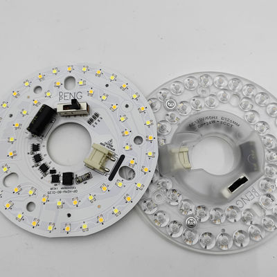 Dia125mm 4.9inch 24W LED Ceiling Fan Light Kit Retrofit Ceiling Light Replacement Kit 5CCT 3000K 3500K 4000K 5000K 6000K Regolabile 12W 18W 24W Switch, 2800LM 120V ETL 2 4 Watt