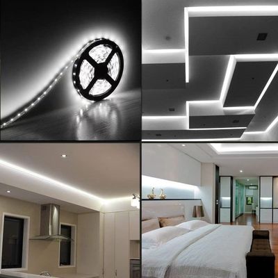 Flessibili luci a strisce a LED 600 unità LED strisce a LED impermeabile 12 Volt strisce di luce a LED pacchetto di 16,4 piedi/5m per festa di vacanza casa interno decorazione esterna impermeabile bianco 1 pacchetto