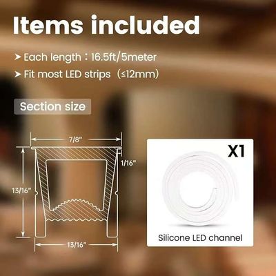 Esterno impermeabile 12/24V Silicone LED Light Strip Per Decorazione Domiciliare Neon LED Strip Light Bianco 16.4ft/5m Neon Light Strip 12V Silicone impermeabile Flessibile LED Neon Rope Lights Per Festival Camera da letto