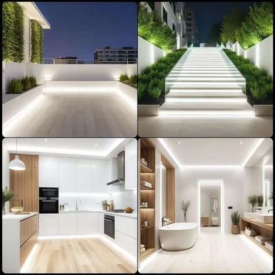 16.5FT / 5 Meter Sistemi di canale LED in silicone senza macchia tubo flessibile con copertura bianca lattea pista più ampia per 12mm LED resistente all'acqua luce USC7 WW