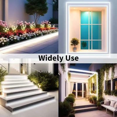 16.5FT / 5 Meter Sistemi di canale LED in silicone senza macchia tubo flessibile con copertura bianca lattea pista più ampia per 12mm LED resistente all'acqua luce USC7 WW