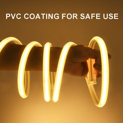 110V 220V a prova d'acqua COB LED Light Strip Con Colla PVC Personalizzabile Blu / Ghiaccio Blu / Bianco / Verde / Viola / Oro / Rosa