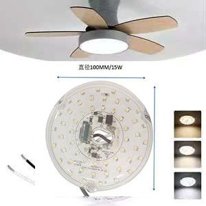 Motore di luce a LED da 15W 100MM per sala da pranzo Kit di ristrutturazione del pannello del ventilatore del soffitto da 120V con moduli DOB