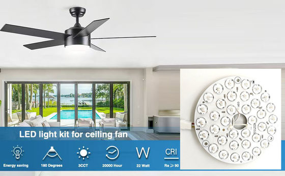 Alta luminosità 230V 15W 110MM 36V 3CCT Parte di ricambio Ventilatore di soffitto PCB Board Driver Meno moduli LED Dimming e regolazione del colore