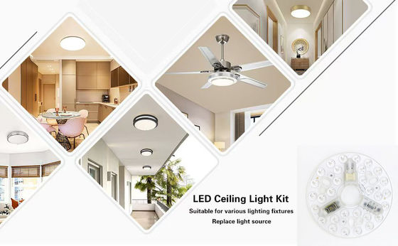 Moduli LED ERP Rosh 5CCT 12W/18W/24W DIP Switch Ventilatore di luce di soffitto con Witch Power Sostituisce il modulo LED