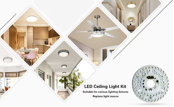 5CCT 18W/24W DIP Switch Ventilatore di soffitto con potenza di stregone sostituisce modulo LED 120V Ventilatore di soffitto Kit di ristrutturazione del pannello con moduli DOB