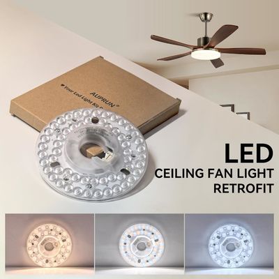 4.92  Universal Ceiling Fan Led Light Sostituzione di Ceiling Fan Flush Mount Ceiling Light, 18W 3CCT 3000K 4000K 6000K 1500LM CRI90 Dimmable Affordable Solution per Hampton Bay Harbor Breeze Hunter