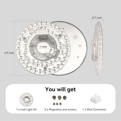 4.92  Universal Ceiling Fan Led Light Sostituzione di Ceiling Fan Flush Mount Ceiling Light, 18W 3CCT 3000K 4000K 6000K 1500LM CRI90 Dimmable Affordable Solution per Hampton Bay Harbor Breeze Hunter