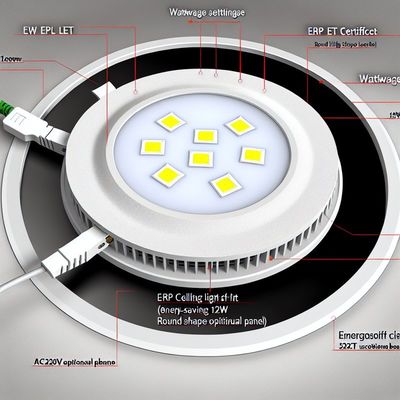 ERP ETL Certified 24W Round LED Panel Light con CCT regolabile