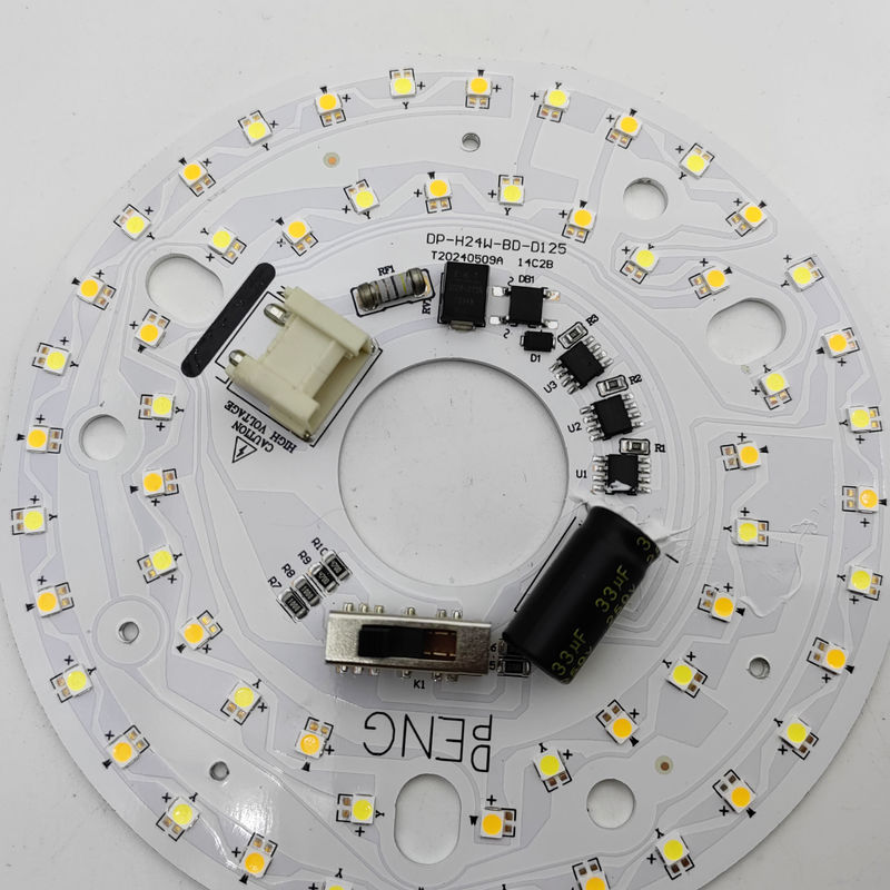 Dia125mm 4.9inch 24W LED Ceiling Fan Light Kit Retrofit Ceiling Light Replacement Kit 5CCT 3000K 3500K 4000K 5000K 6000K Regolabile 12W 18W 24W Switch, 2800LM 120V ETL 2 4 Watt