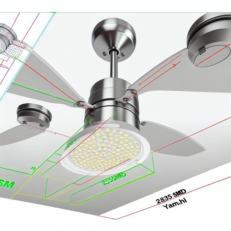 2835 SMD LED sostituzione della luce del ventilatore di soffitto - PCB in alluminio, bianco caldo 3000K