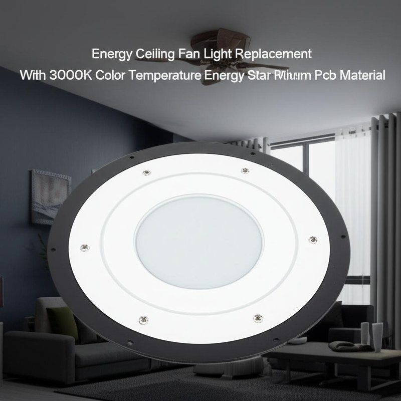 Sostituzione luce LED per ventilatore da soffitto a risparmio energetico con temperatura colore 3000K, certificata Energy Star, materiale PCB in alluminio