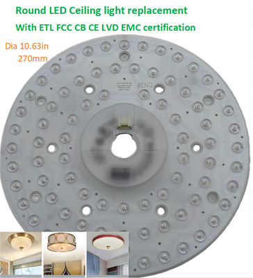 270 mm dimmabile, sostituzione di luci a LED a soffitto rotonde 120v Alluminio con certificato FCC,ETL,CB,CE,LVD,EMC