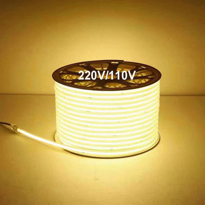 110V 220V a prova d'acqua COB LED Light Strip Con Colla PVC Personalizzabile Blu / Ghiaccio Blu / Bianco / Verde / Viola / Oro / Rosa